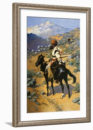 An Indian Trapper-Frederic Sackrider Remington-Framed Art Print