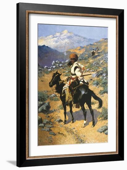 An Indian Trapper-Frederic Sackrider Remington-Framed Art Print