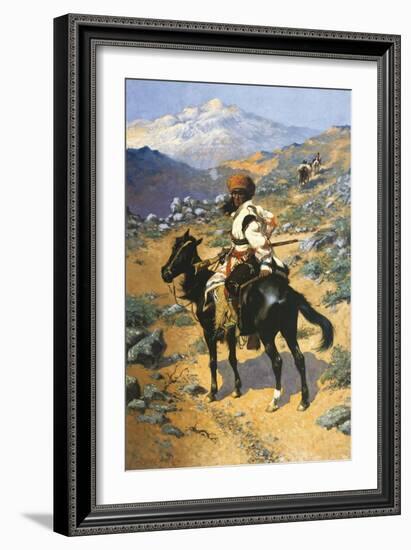 An Indian Trapper-Frederic Sackrider Remington-Framed Art Print