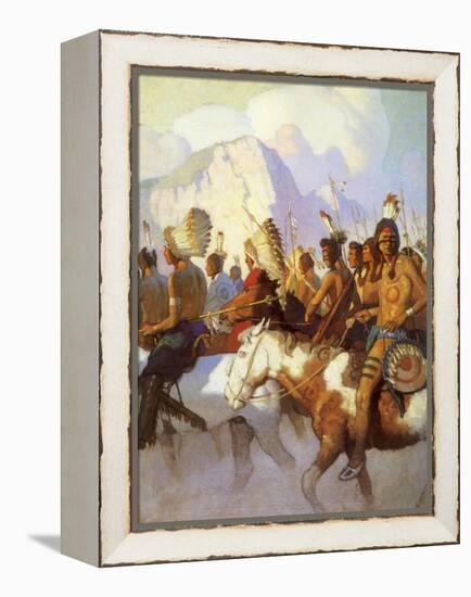 An Indian War Party, 1925-Newell Convers Wyeth-Framed Premier Image Canvas