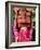 An Indian Woman Construction Worker Stacks Bricks on Her Head-null-Framed Photographic Print