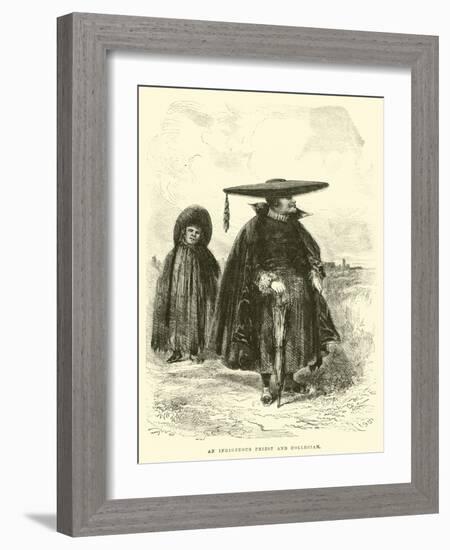 An Indigenous Priest and Collegian-Édouard Riou-Framed Giclee Print