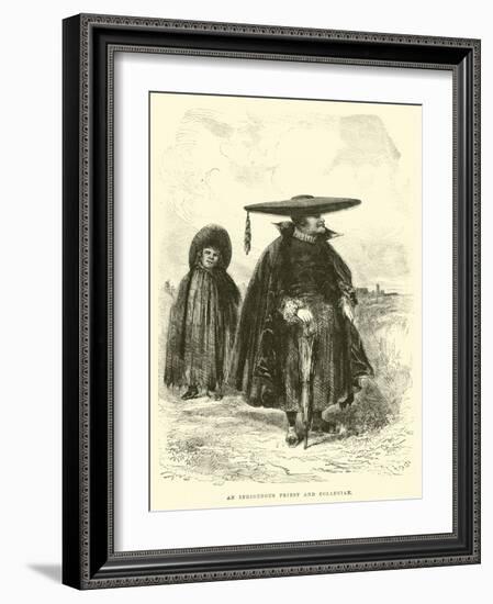 An Indigenous Priest and Collegian-Édouard Riou-Framed Giclee Print