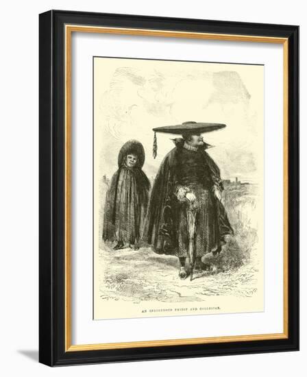 An Indigenous Priest and Collegian-Édouard Riou-Framed Giclee Print