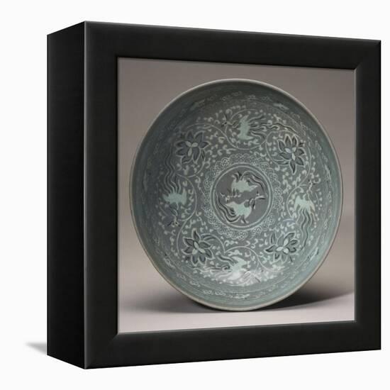 An Inlaid Celadon Bowl, Koryo Dynasty, 13th Century-null-Framed Premier Image Canvas