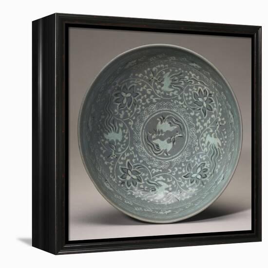 An Inlaid Celadon Bowl, Koryo Dynasty, 13th Century-null-Framed Premier Image Canvas