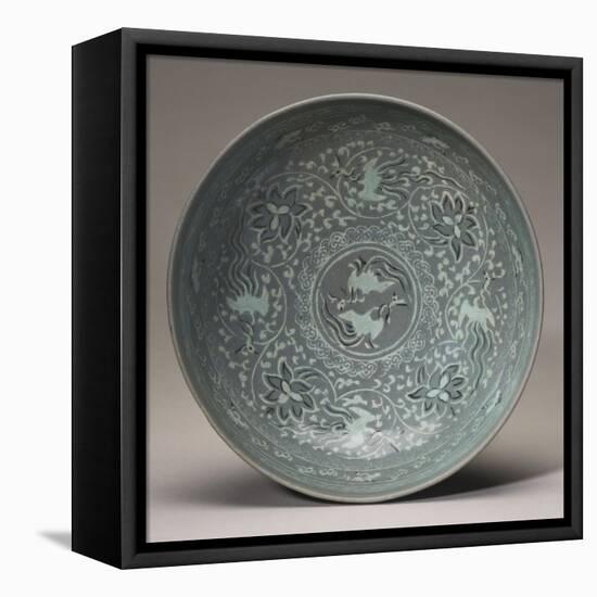 An Inlaid Celadon Bowl, Koryo Dynasty, 13th Century-null-Framed Premier Image Canvas