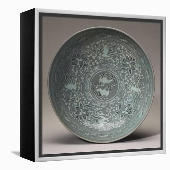 An Inlaid Celadon Bowl, Koryo Dynasty, 13th Century-null-Framed Premier Image Canvas