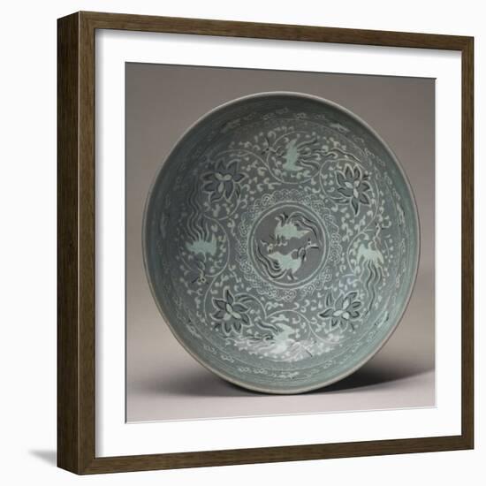 An Inlaid Celadon Bowl, Koryo Dynasty, 13th Century-null-Framed Giclee Print