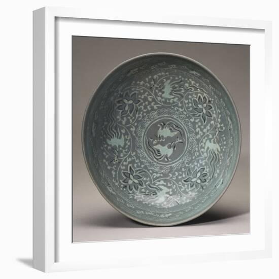 An Inlaid Celadon Bowl, Koryo Dynasty, 13th Century-null-Framed Giclee Print