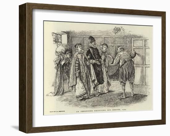 An Innkeeper Receiving His Guests, 1595-Claude Shepperson-Framed Giclee Print