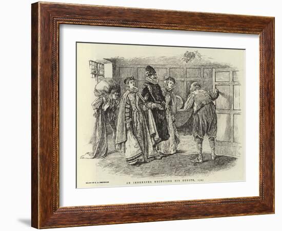 An Innkeeper Receiving His Guests, 1595-Claude Shepperson-Framed Giclee Print