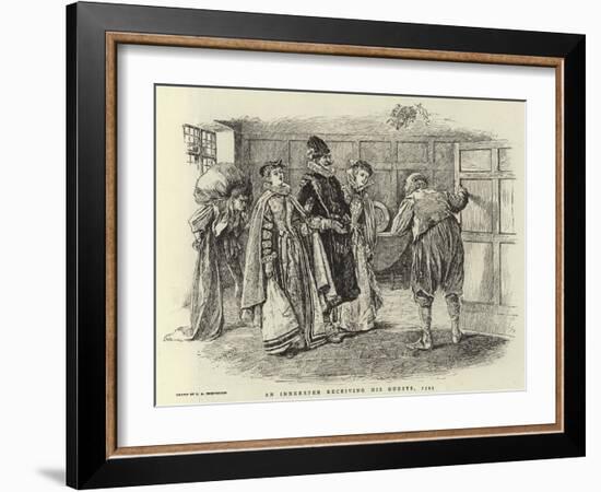 An Innkeeper Receiving His Guests, 1595-Claude Shepperson-Framed Giclee Print