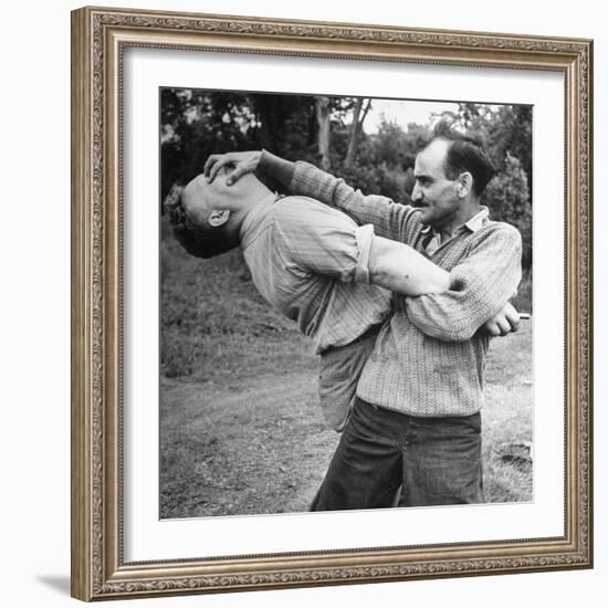 An Instructor Demonstrating a Combat Method-Dmitri Kessel-Framed Photographic Print