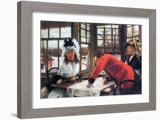 An Interesting Story-James Tissot-Framed Art Print