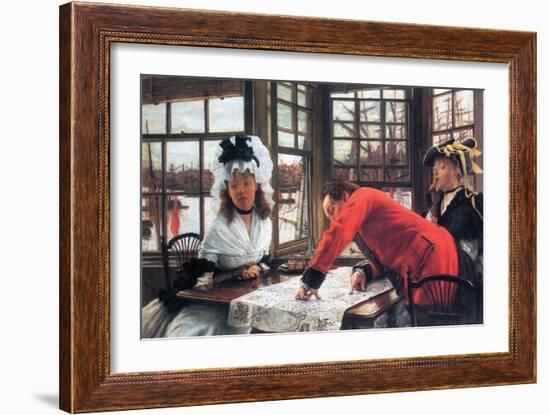 An Interesting Story-James Tissot-Framed Art Print