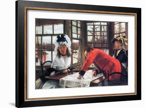 An Interesting Story-James Tissot-Framed Art Print