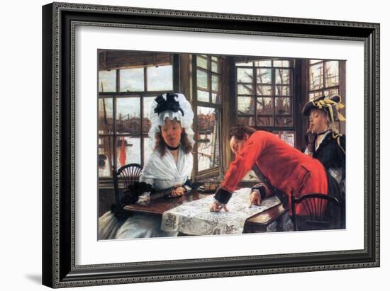 An Interesting Story-James Tissot-Framed Art Print