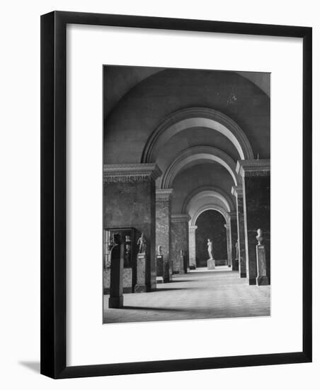 An Interior View of the Louvre Museum-Ed Clark-Framed Premium Photographic Print