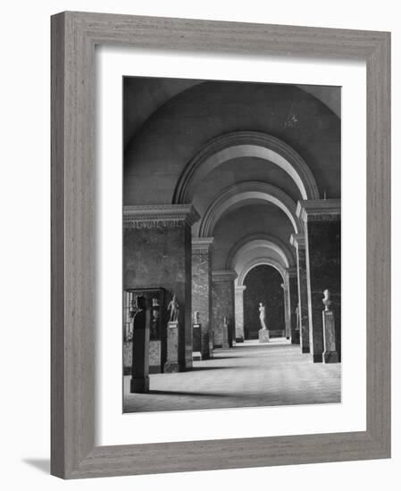 An Interior View of the Louvre Museum-Ed Clark-Framed Photographic Print