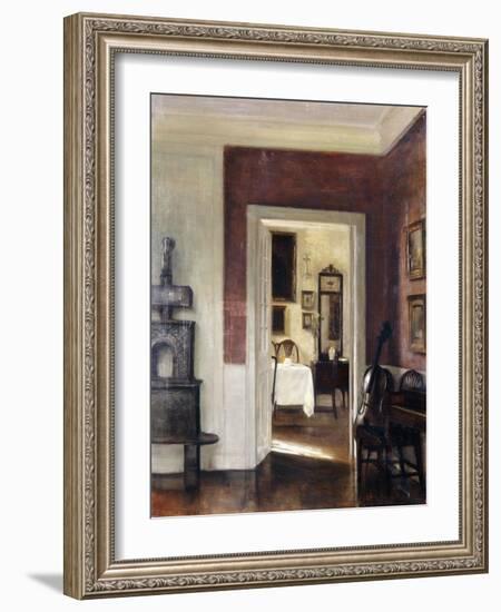 An Interior with a Cello-Carl Holsoe-Framed Giclee Print