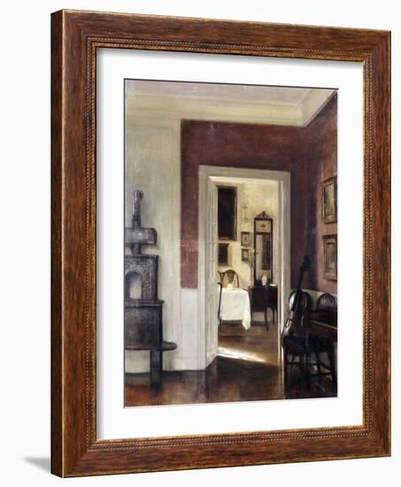 An Interior with a Cello-Carl Holsoe-Framed Giclee Print