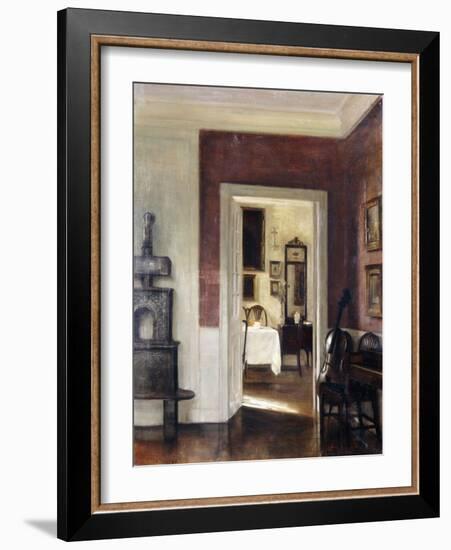 An Interior with a Cello-Carl Holsoe-Framed Giclee Print