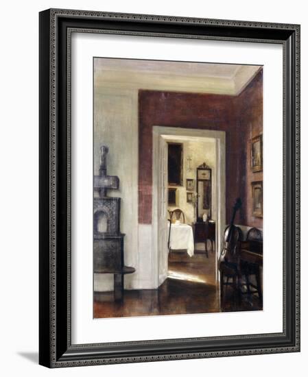 An Interior with a Cello-Carl Holsoe-Framed Giclee Print