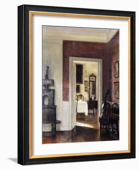 An Interior with a Cello-Carl Holsoe-Framed Giclee Print