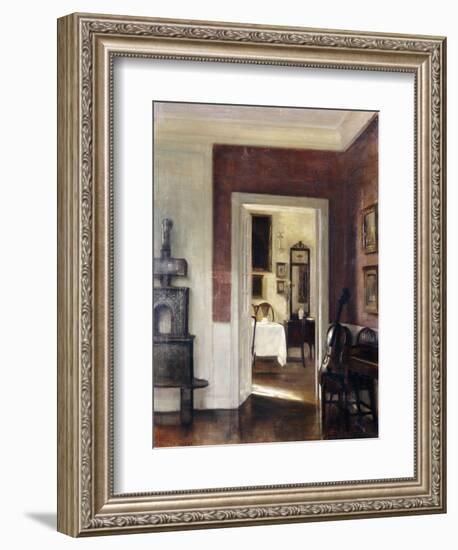 An Interior with a Cello-Carl Holsoe-Framed Giclee Print