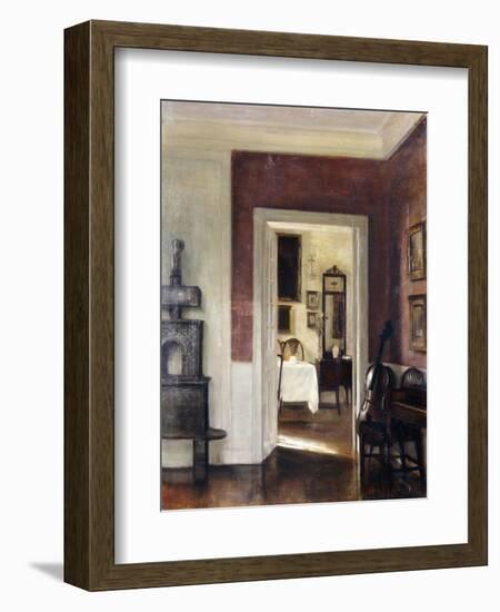 An Interior with a Cello-Carl Holsoe-Framed Giclee Print