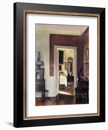 An Interior with a Cello-Carl Holsoe-Framed Giclee Print