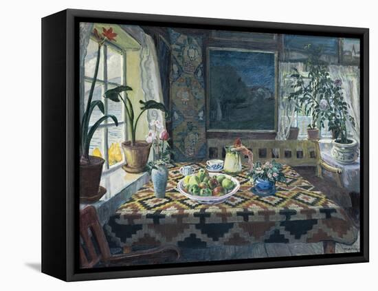 An Interior with a Still Life, the Parlour at Sandalstrand, 1911-Nikolai Astrup-Framed Premier Image Canvas