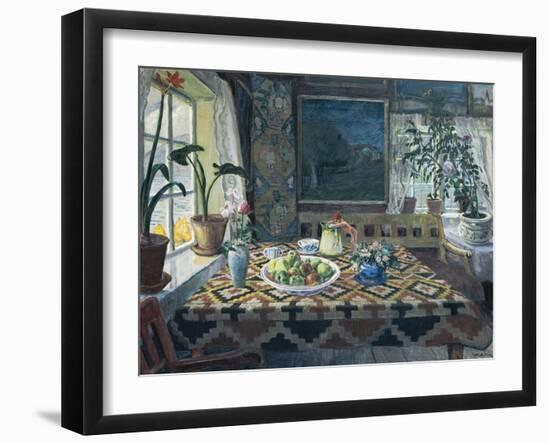 An Interior with a Still Life, the Parlour at Sandalstrand-Nikolai Astrup-Framed Giclee Print