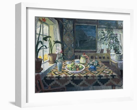 An Interior with a Still Life, the Parlour at Sandalstrand-Nikolai Astrup-Framed Giclee Print