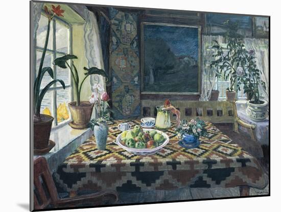 An Interior with a Still Life, the Parlour at Sandalstrand-Nikolai Astrup-Mounted Giclee Print