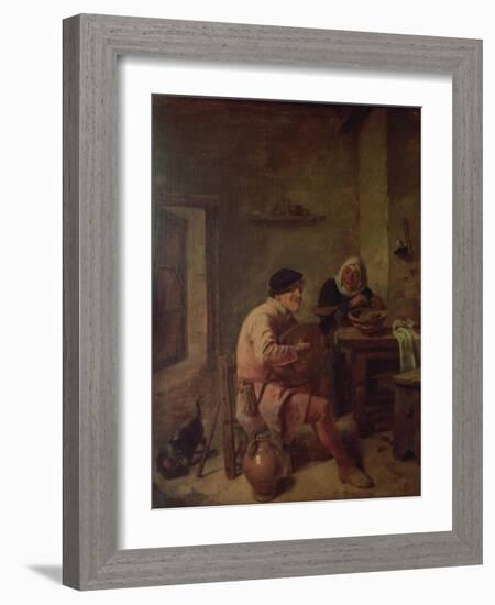 An Interior with Figures-Adriaen Brouwer-Framed Giclee Print