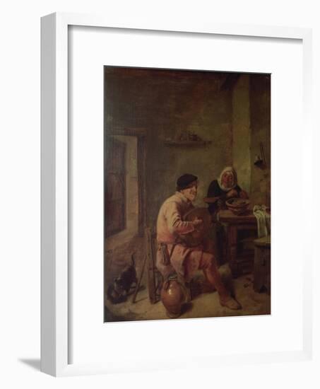 An Interior with Figures-Adriaen Brouwer-Framed Giclee Print