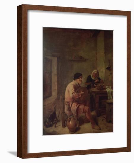 An Interior with Figures-Adriaen Brouwer-Framed Giclee Print