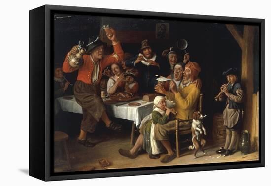 An Interior with Peasants Singing and Dancing Around a Table, 1681-Lambert Doomer-Framed Premier Image Canvas