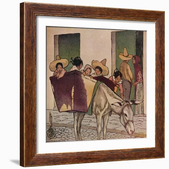 'An Interlude - The Breadman's Donkey', 1912-Helen Hyde-Framed Giclee Print