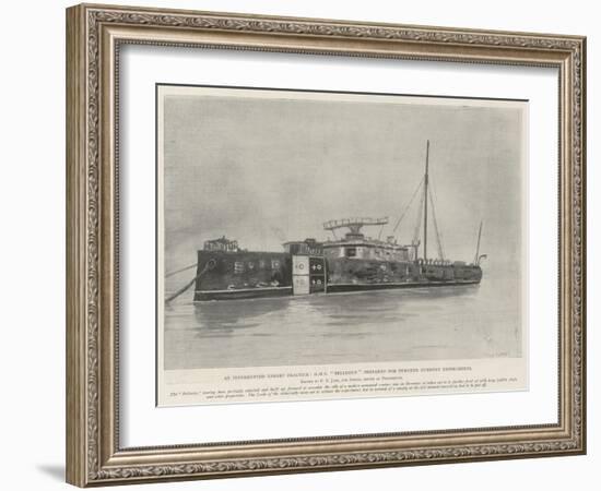 An Interrupted Target Practice, HMS Belleisle Prepared for Further Gunnery Experiments-Fred T. Jane-Framed Giclee Print