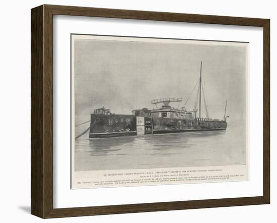 An Interrupted Target Practice, HMS Belleisle Prepared for Further Gunnery Experiments-Fred T. Jane-Framed Giclee Print