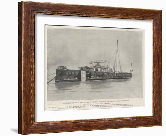 An Interrupted Target Practice, HMS Belleisle Prepared for Further Gunnery Experiments-Fred T. Jane-Framed Giclee Print