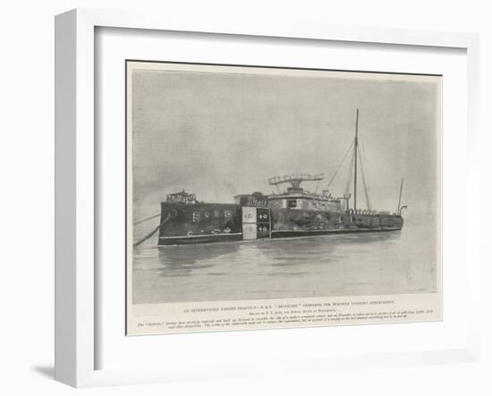 An Interrupted Target Practice, HMS Belleisle Prepared for Further Gunnery Experiments-Fred T. Jane-Framed Giclee Print