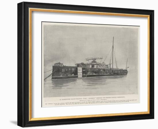 An Interrupted Target Practice, HMS Belleisle Prepared for Further Gunnery Experiments-Fred T. Jane-Framed Giclee Print