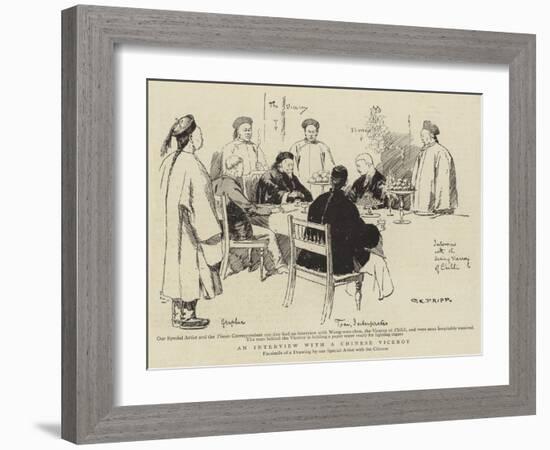 An Interview with a Chinese Viceroy-Charles Edwin Fripp-Framed Giclee Print