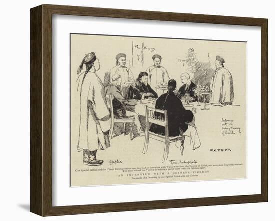 An Interview with a Chinese Viceroy-Charles Edwin Fripp-Framed Giclee Print