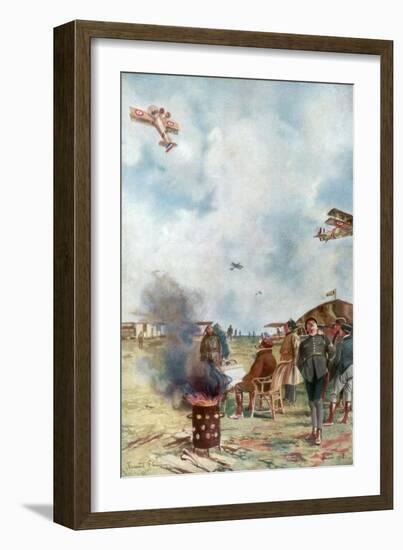 An Inversion a Little Close to the Ground, 1918-Francois Flameng-Framed Giclee Print