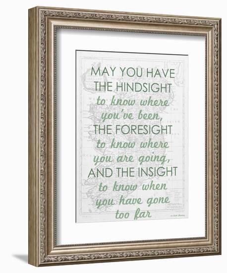 An Irish Blessing on Hindsight, Foresight & Insight - 1741, Ireland Map-null-Framed Giclee Print